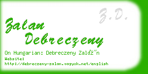 zalan debreczeny business card